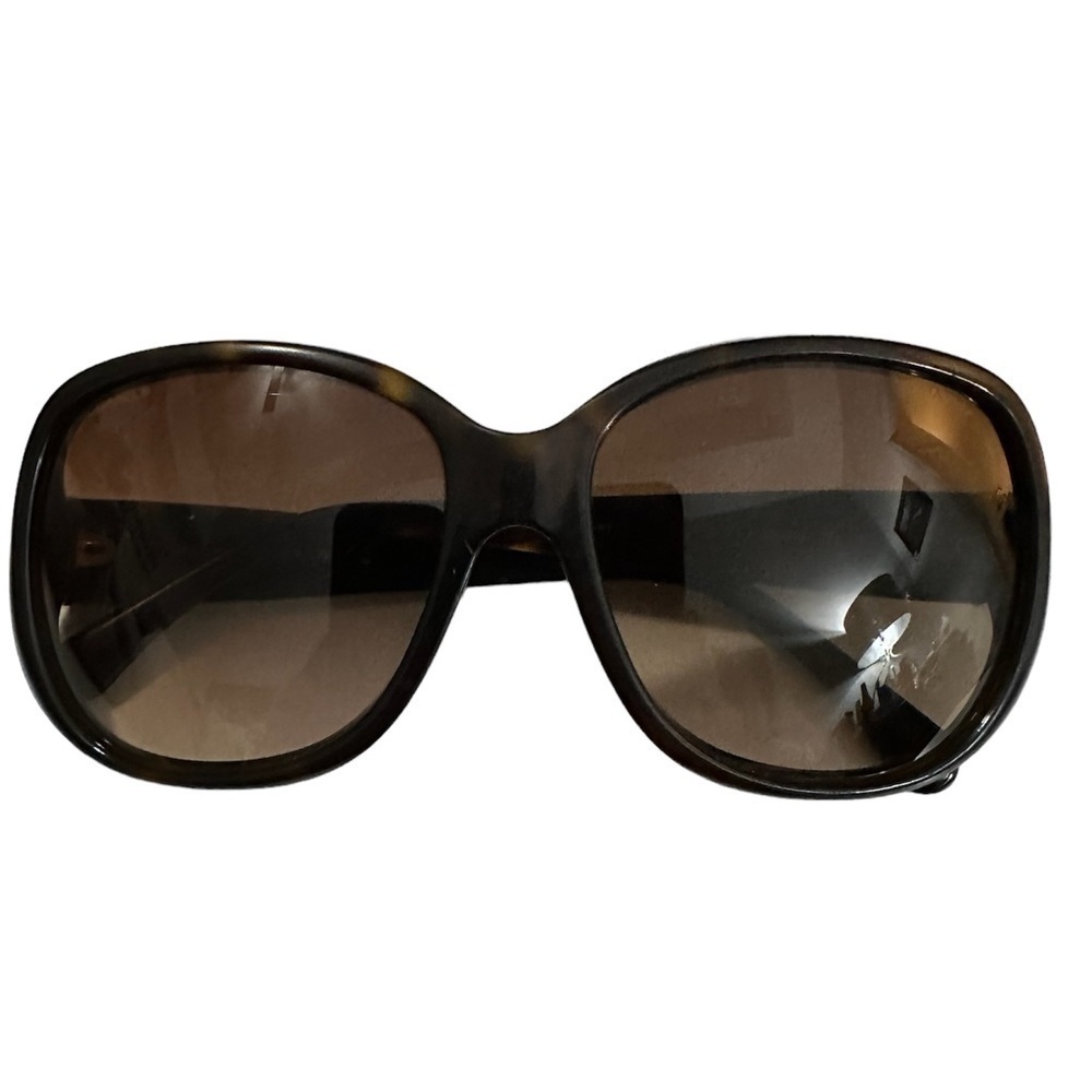 CHANEL Brown Tortoise Frame Camellia Print Sunglasses-5248